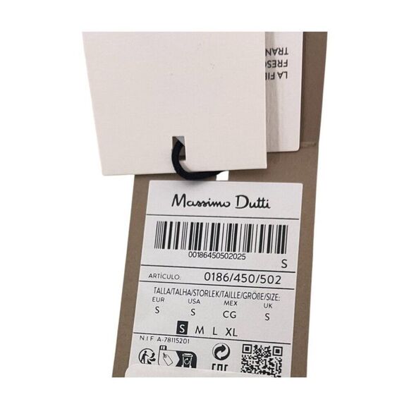 Massimo Dutti Mens Button Up Shirt Size S Green Linen Long Sleeve 0186/450 NWT - Picture 5 of 9